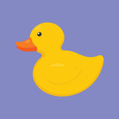 Cute Rubber Duck toy vector. Duck Toy icon illustration. plastic rubber duck toy icon