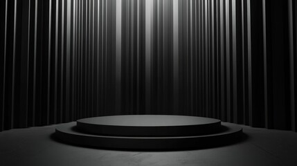 Abstract Black Minimalist Stage Design