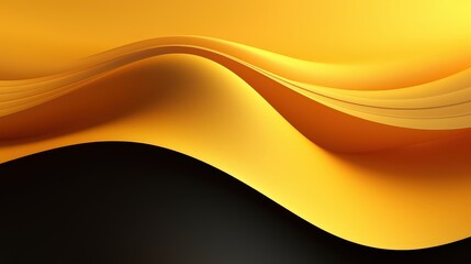 Abstract Yellow and Black Wave Design