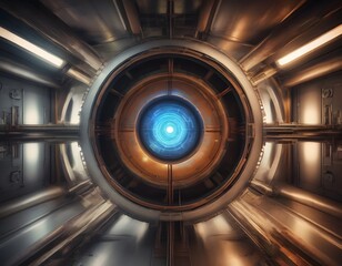 Metaphorical representation of energy production to illustrate, for example, nuclear fusion.