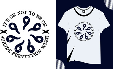 Suicide prenention week vector trendy word t shirt design