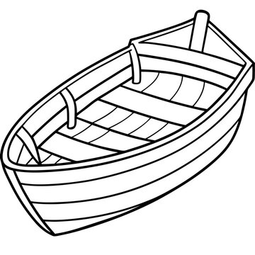 recommend clip art: A coloring page of an DINGHY art vector