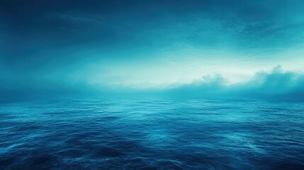Fototapeta premium Serene Gradient Transition from Teal to Midnight Blue for Relaxing Backgrounds
