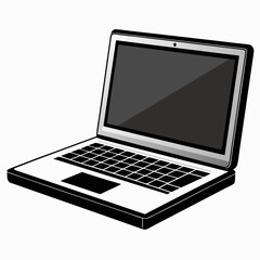  laptop Silhouette Vector illustration
 