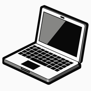 recommend clip art:  laptop Silhouette Vector illustration
                     