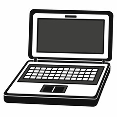  laptop Silhouette Vector illustration
 