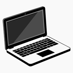  laptop Silhouette Vector illustration
 