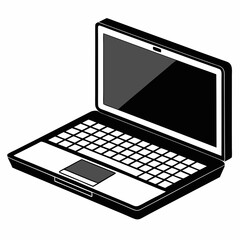  laptop Silhouette Vector illustration
 