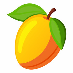 mango  color  Silhouette Vector illustration
