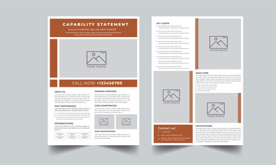 Capability Statement Template Design.