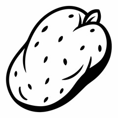 potato  Silhouette Vector illustration
