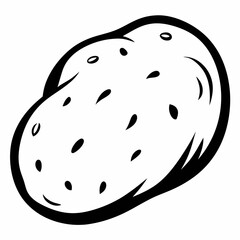 potato  Silhouette Vector illustration
