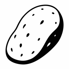 potato  Silhouette Vector illustration
