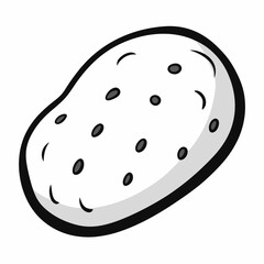 potato  Silhouette Vector illustration

