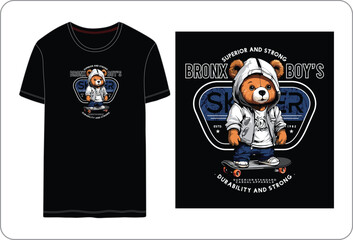 Bronx boys skater, typographic Vector design illustration t shirt printing