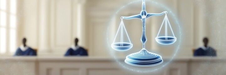  digital scale of justice balancing legal icons,Law Legal System Justice Crime concept. 