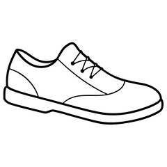 shoe line art Silhouette Vector illustration
