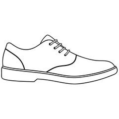 shoe line art Silhouette Vector illustration
