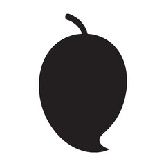 mango silhouette on white background