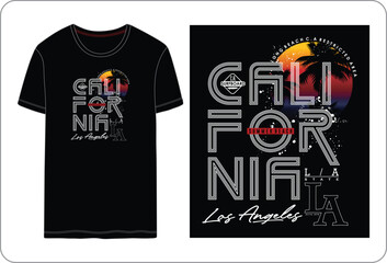 Longbeach California, typographic Vector design illustration t shirt printing