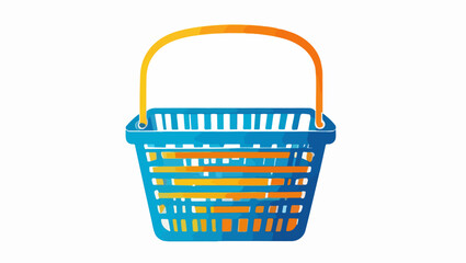 Fototapeta premium Empty Retail Basket Illustration: Vector