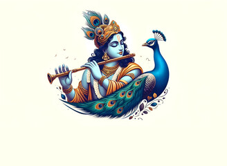 Happy Janmashtami Background template poster design