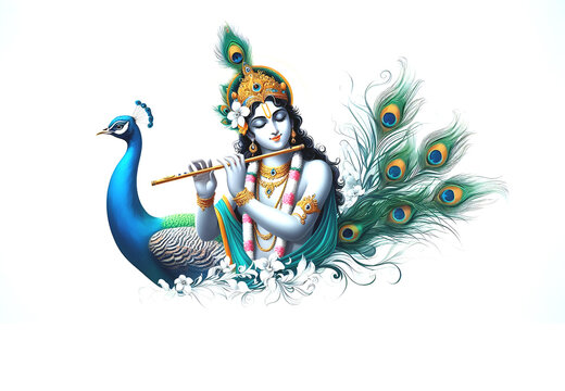 festival of happy shree krishna janmashtami abstract design background