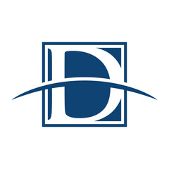 D swoosh logo initial template