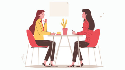 A corporate illustration of a man who teaches other people on white background