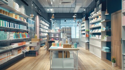 A store with a lot of books and magazines on shelves