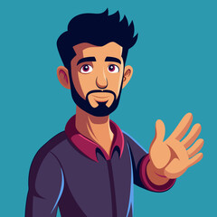 Man's hand holding out for something. Man demanding something