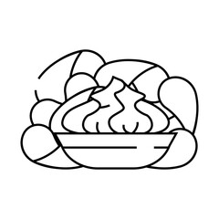 crisps wasabi line icon vector. crisps wasabi sign. isolated contour symbol black illustration