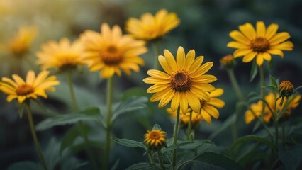 yellow flowers in the garden