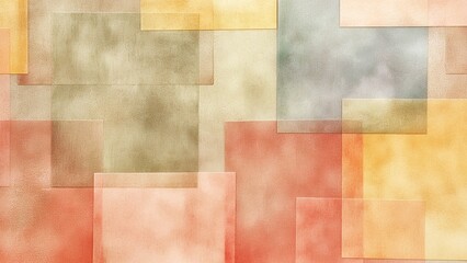 Colorful square abstract watercolor wallpaper