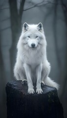Obraz premium portrait of a white wolf