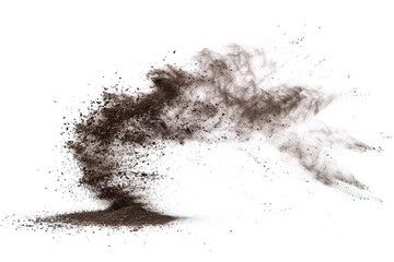 abstract dust devil with scratches on a white background.