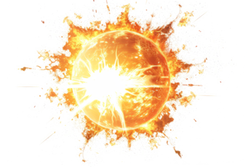 A solar flare explosion, a lens flare effect with intense, explosive energy.