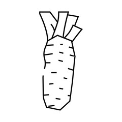 vegetable plant wasabi line icon vector. vegetable plant wasabi sign. isolated contour symbol black illustration