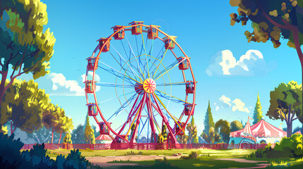 big ferris wheel at the festival