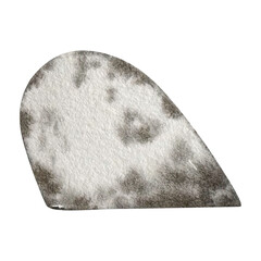 Watercolor gray natural sea stone, nature