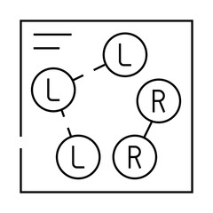 dance scheme line icon vector. dance scheme sign. isolated contour symbol black illustration