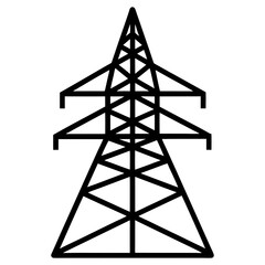 Of Power tower silhouette art Vector