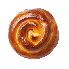 Fototapeta premium Fresh baked sweet bun top view