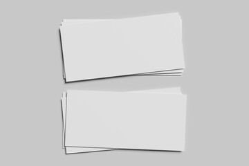 Horizontal blank DL flyer mockup