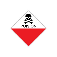 red skull poison danger label sticker