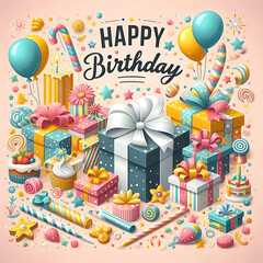 Happy birthday, birthday wishes, birthday celebrations, cake with Happy Birthday wishes