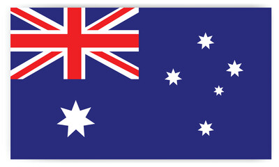 Fototapeta premium Australia flag official colors and proportion Vector illustration