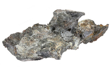 native lead from Lautenthal, Harz, Germany isolated on white background