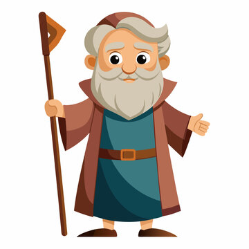recommend clip art: Moses holding wooden staff