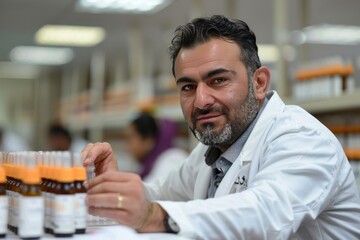 Scientist Analyzing Samples in Laboratory During Daytime in Modern Research Facility